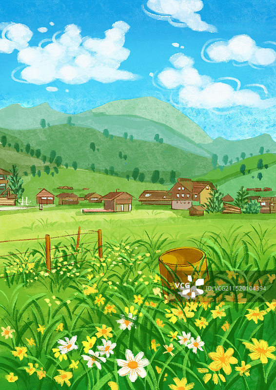 风景插画图片素材