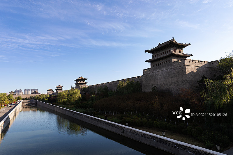 山西大同老城的城墙图片素材