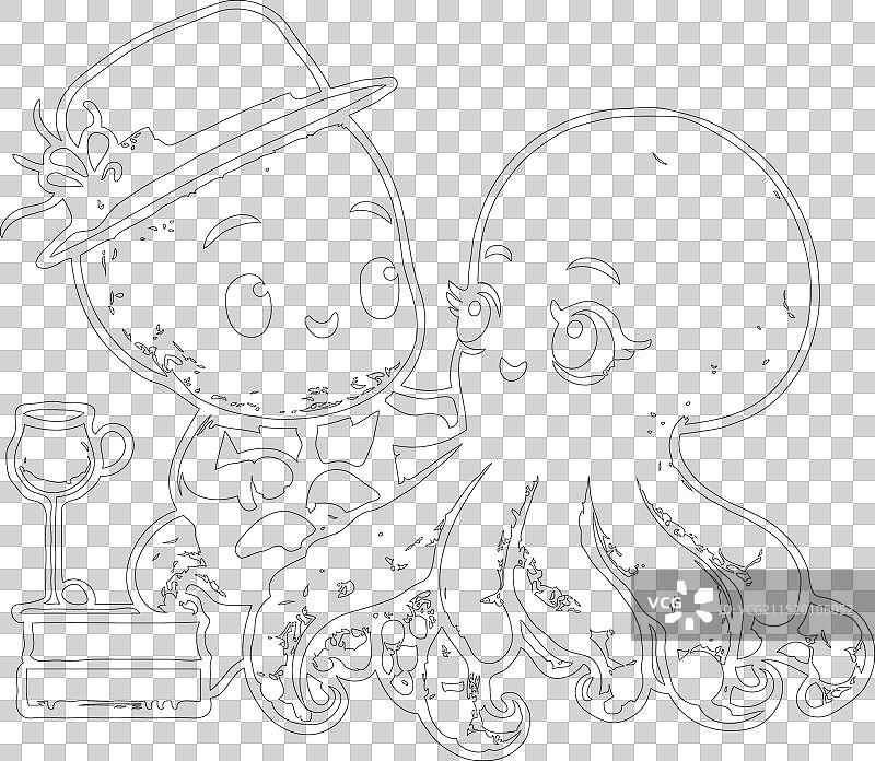 可爱的章鱼爱心素材图片素材