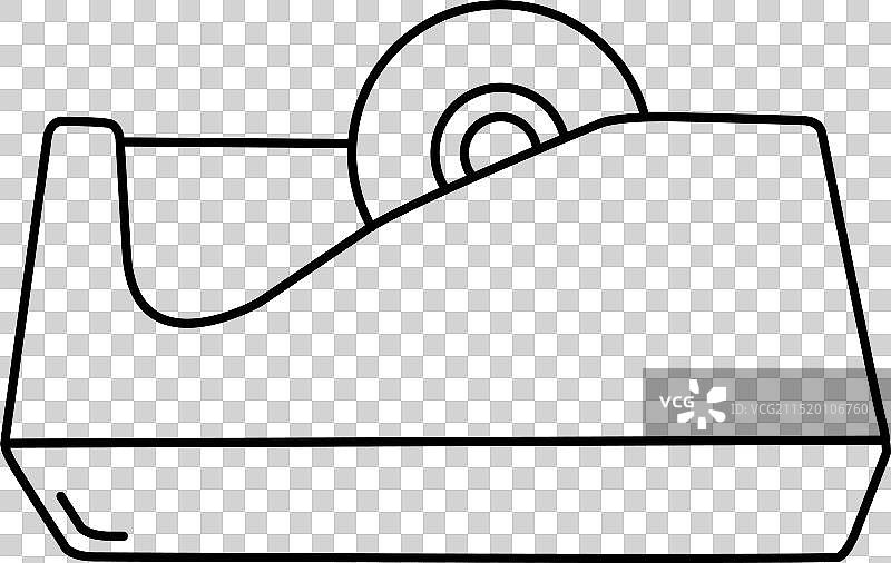 胶带切割器轮廓图标设计图片素材