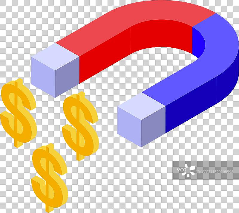 吸引资金创造利润的大磁铁图片素材