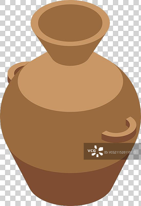 古代陶土双耳瓶图片素材