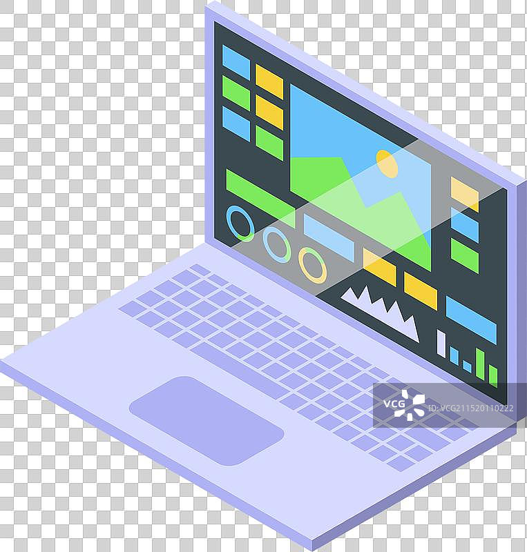 显示照片编辑软件界面的笔记本电脑图片素材