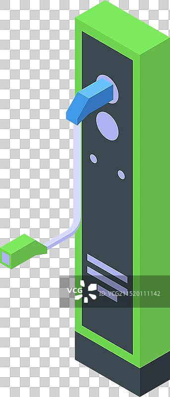 绿色电动汽车充电站图片素材