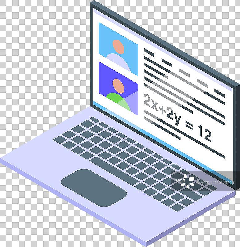 在线教育平台显示数学方程式图片素材