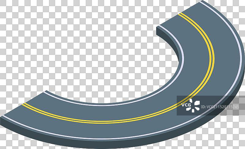 以近180度转弯的蜿蜒路段图片素材