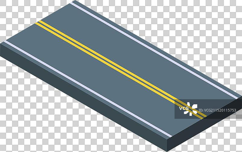 显示双车道高速公路的笔直道路标线图片素材