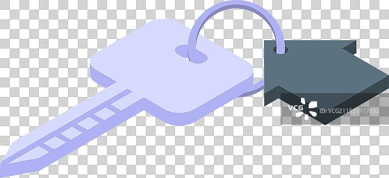 钥匙上的房屋造型钥匙链图片素材