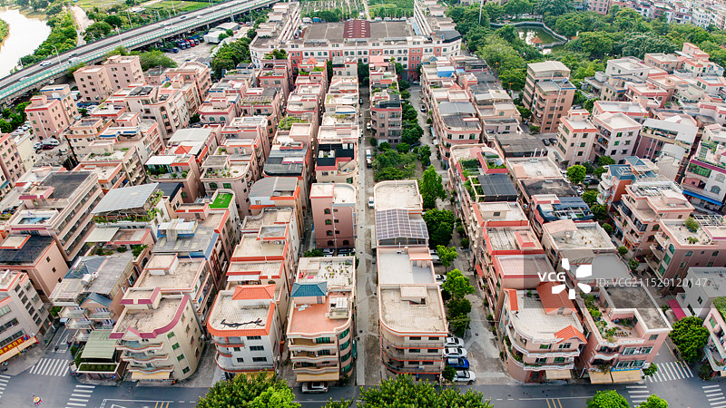 佛山市顺德区陈村镇仙涌村美丽乡村航拍图片素材