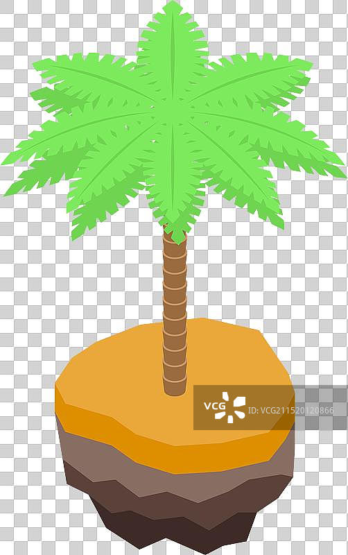 漂浮岛上的棕榈树图片素材
