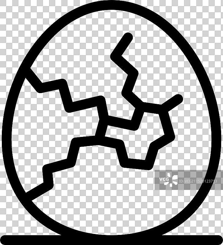 破碎的鸡蛋图标图片素材