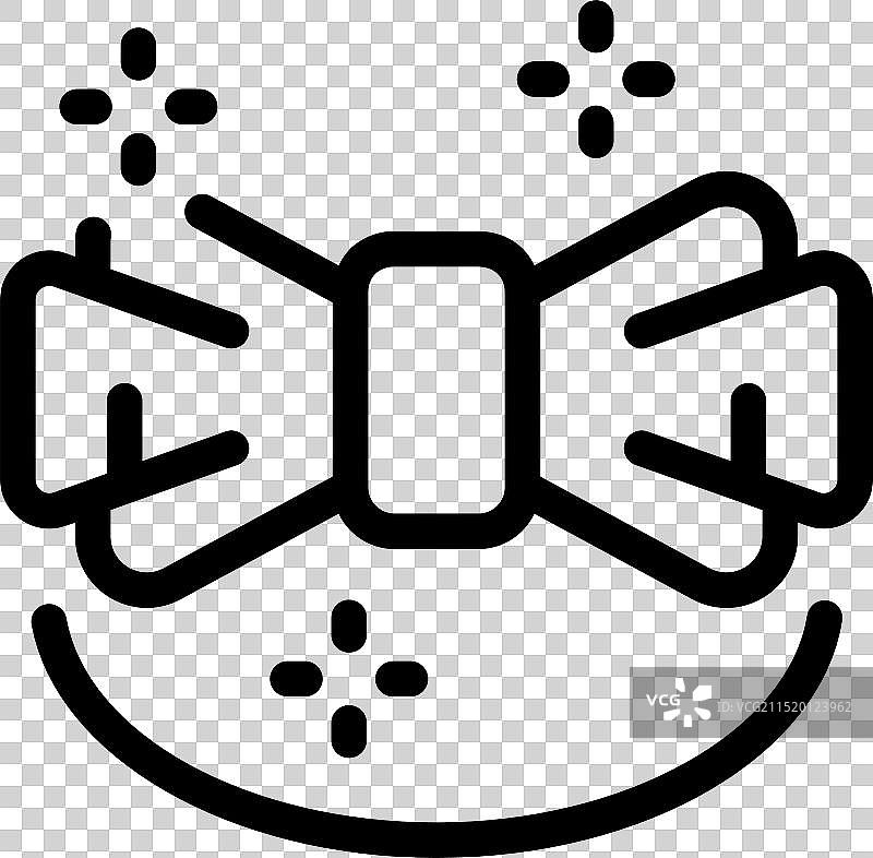 代表时尚的装饰领结图标图片素材