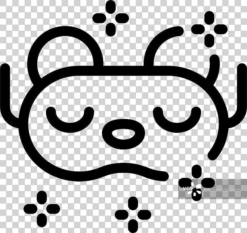 拥有甜蜜梦想的可爱睡眠面罩图标图片素材