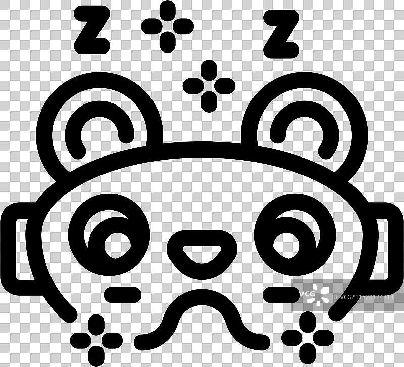 享受夜晚的可爱熊猫睡眠眼罩图片素材