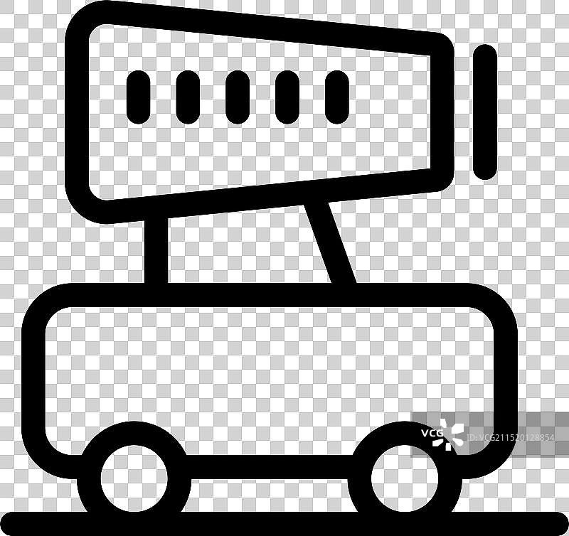 机场乘客登机桥图标轮廓图片素材