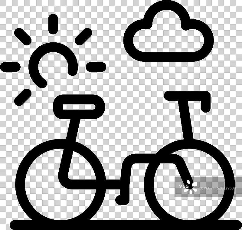 阳光明媚的双人自行车图片素材