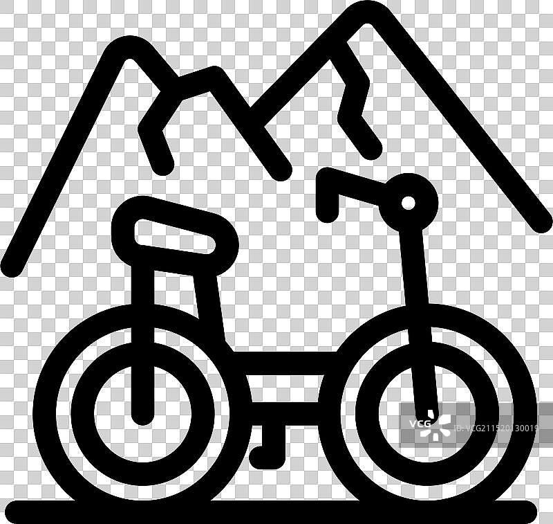 准备好冒险的山地自行车图片素材