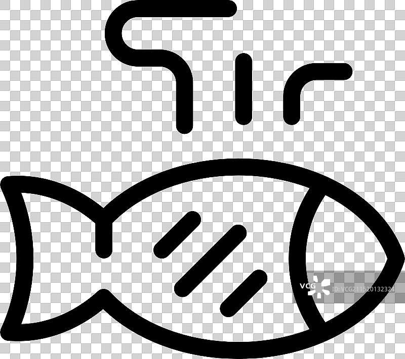 烤鱼烹饪中释放出三道热浪图片素材