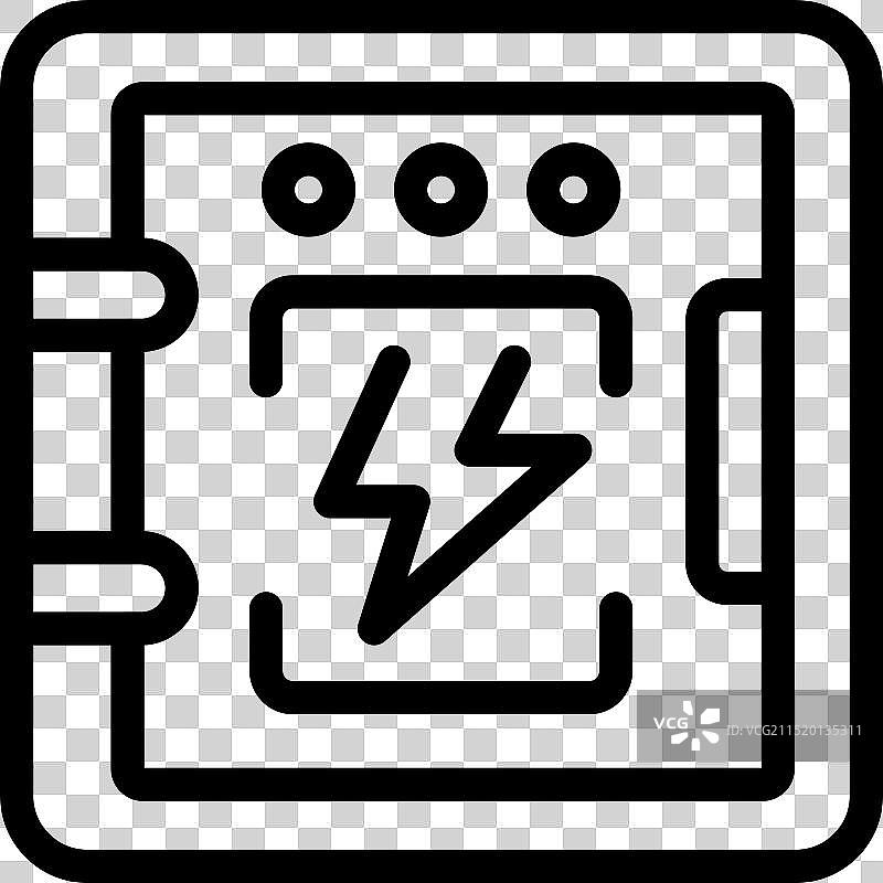 高压危险警示配电盘图片素材