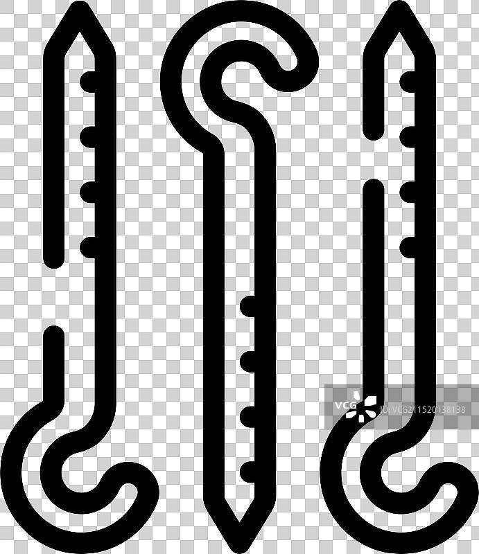 露营帐篷金属地钉图片素材