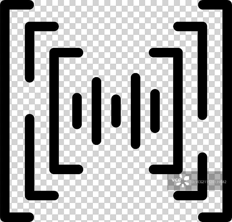 穿过障碍物的声波图标图片素材