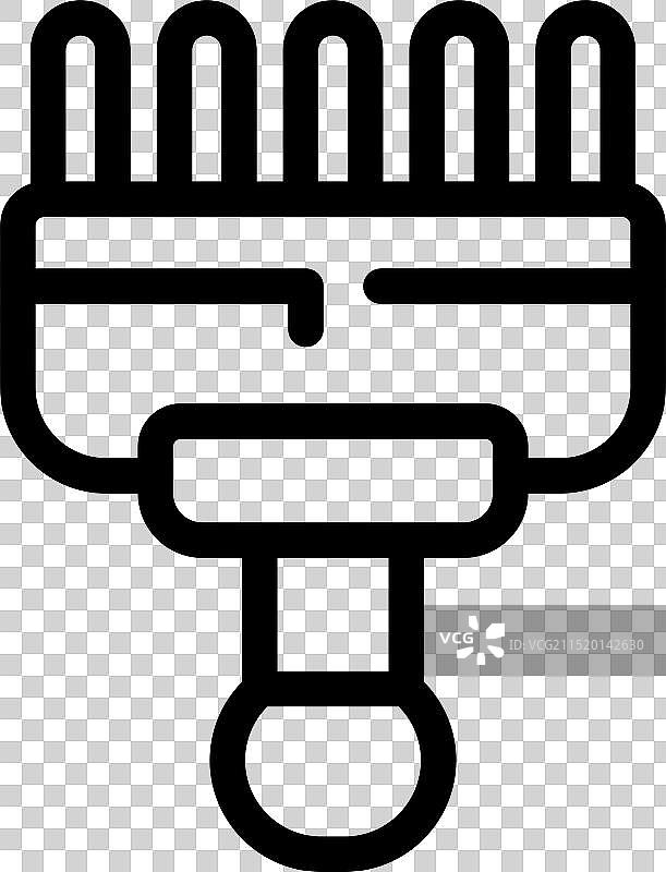 电动理发器修剪工具图标轮廓图片素材
