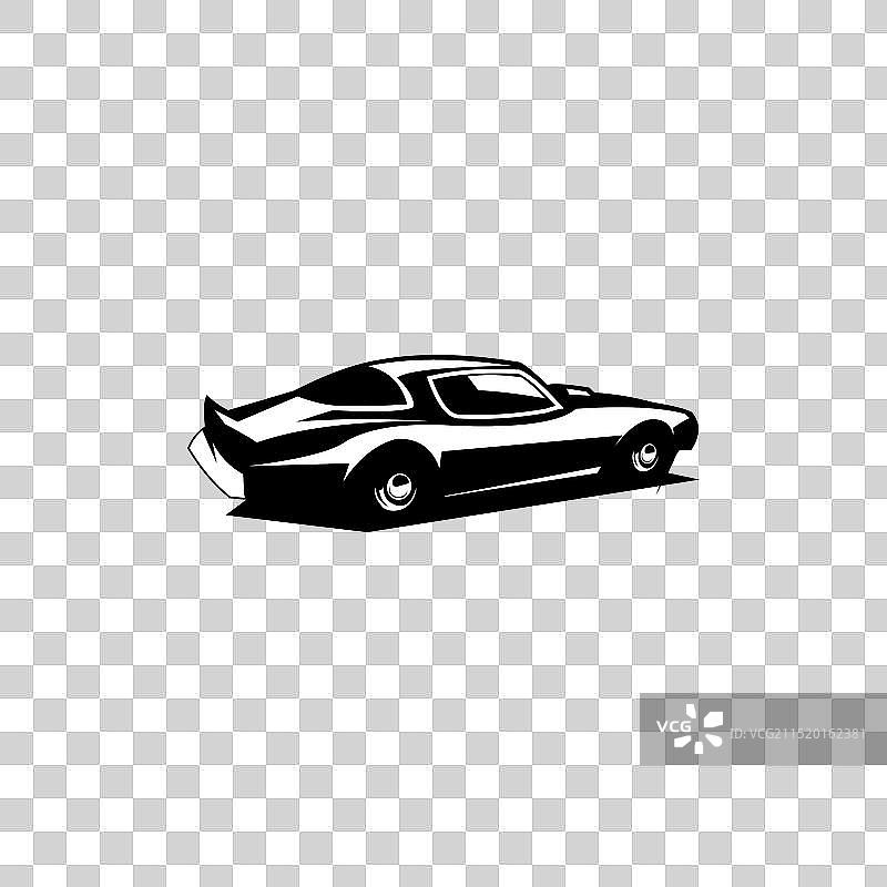 白色背景下的1977年庞蒂亚克图片素材