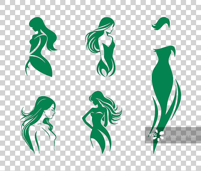 女性全身轮廓标志图片素材