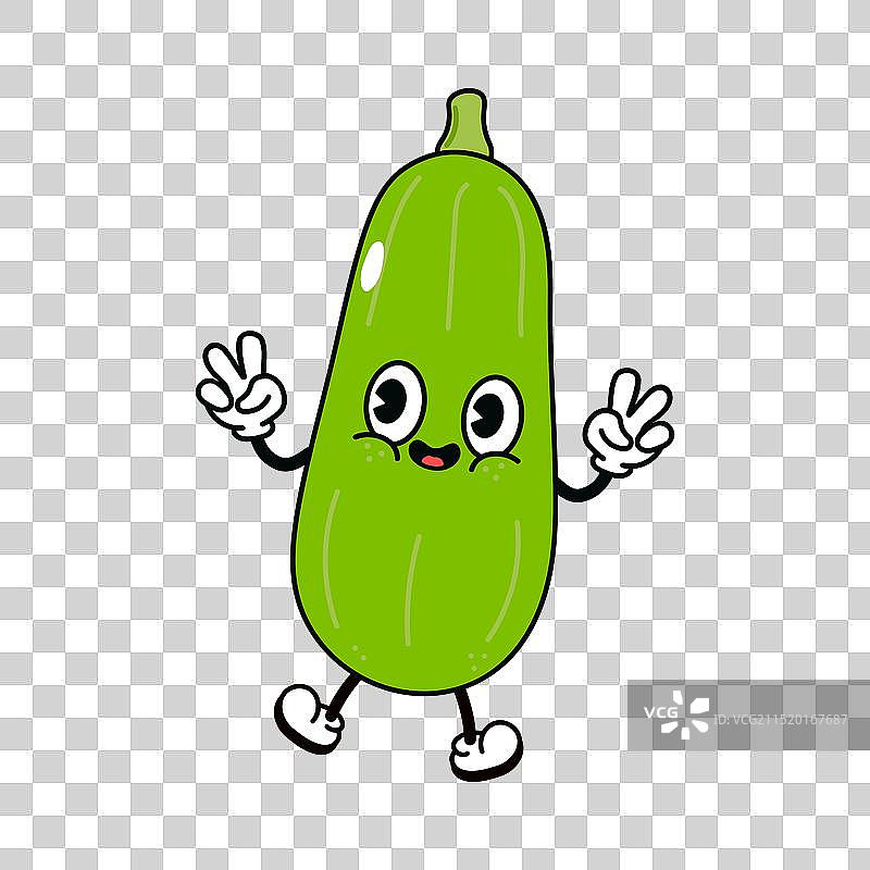 跳跃的蔬菜瓜角色图片素材