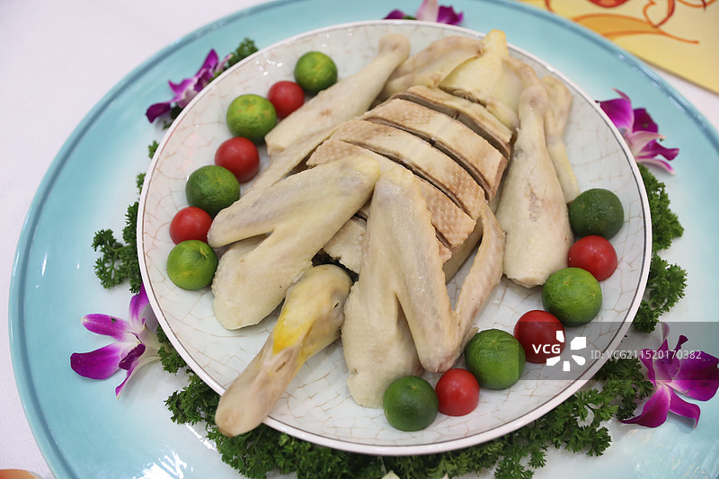 百道海南菜：白莲鹅 白切鹅 鹅肉图片素材