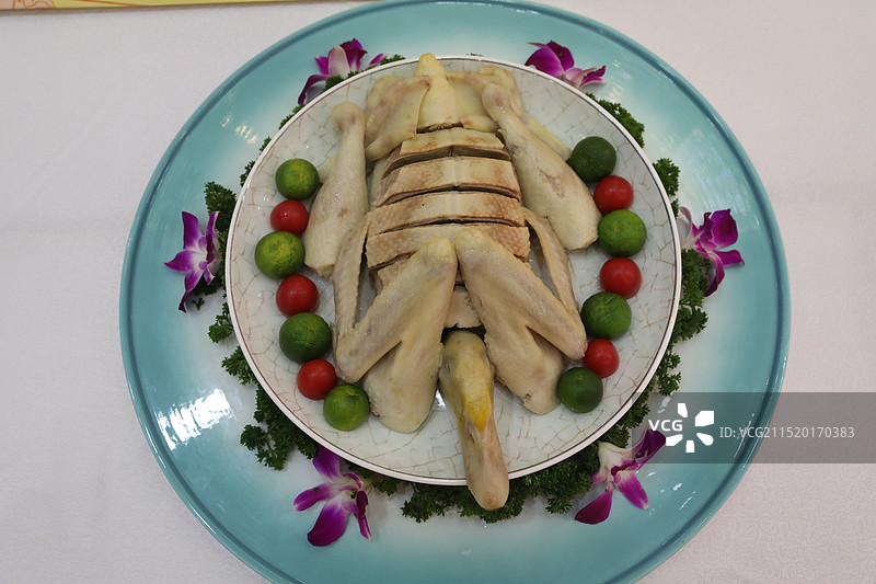 百道海南菜：白莲鹅 白切鹅 鹅肉图片素材