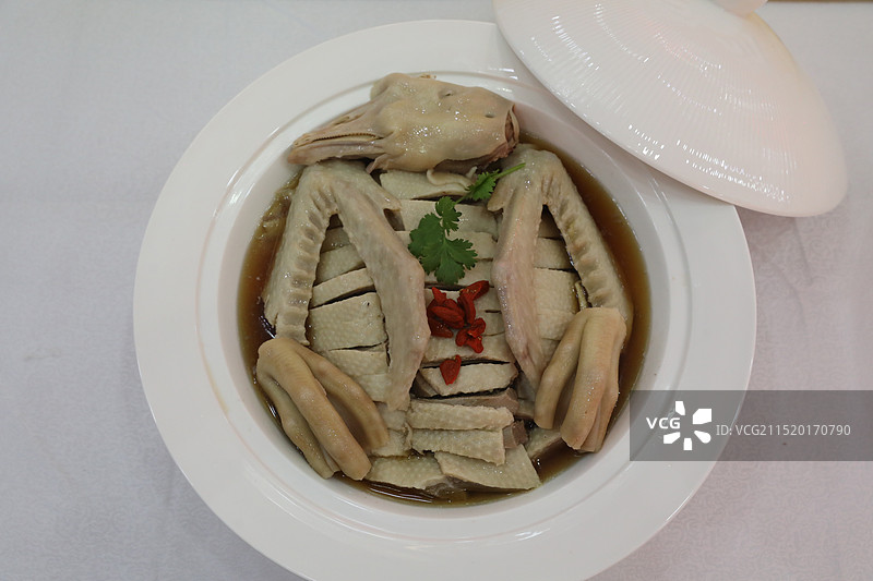 百道海南菜：白莲鹅 文火煮白莲鹅 鹅肉 白切鹅 白斩鹅图片素材