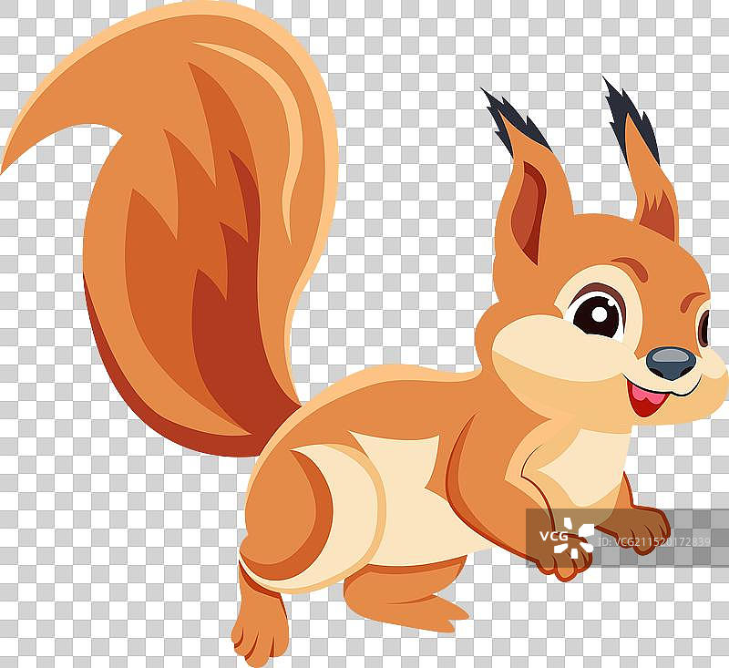 卡通松鼠扁平风格图标图片素材