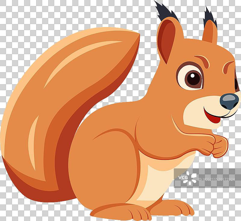 展示可爱花栗鼠的扁平风格图标图片素材