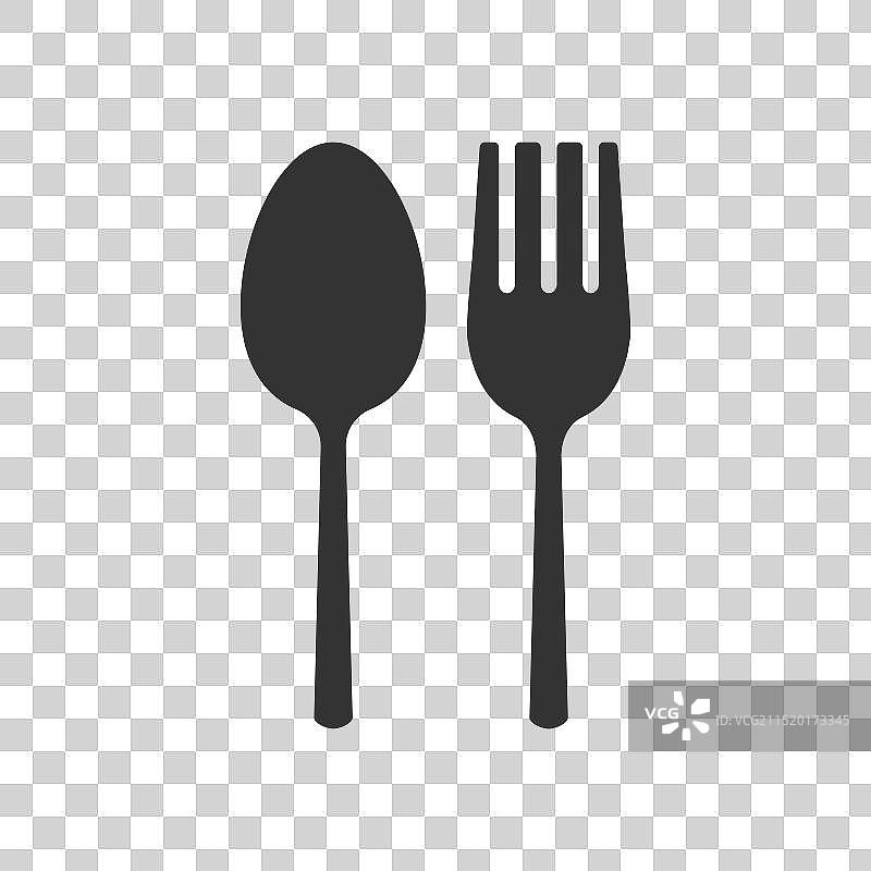 勺子和叉子图标图片素材