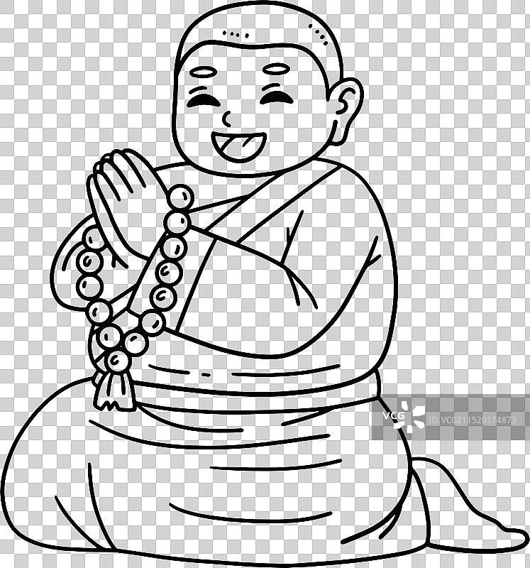 手持念珠的佛像图片素材