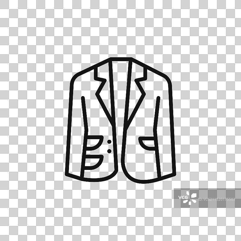 西装外套图标标志轮廓图片素材