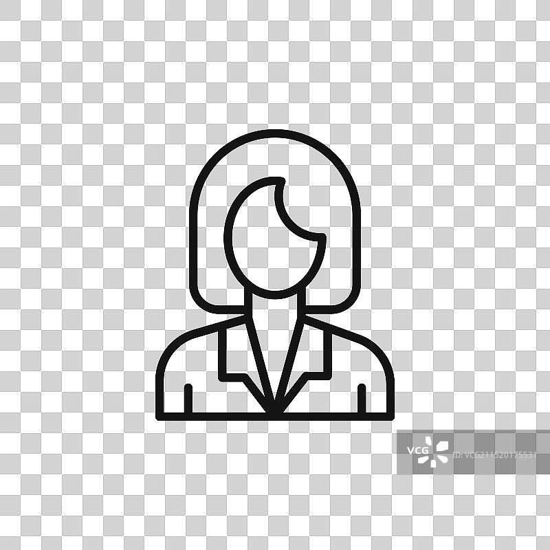 商务女性图标标志轮廓图片素材