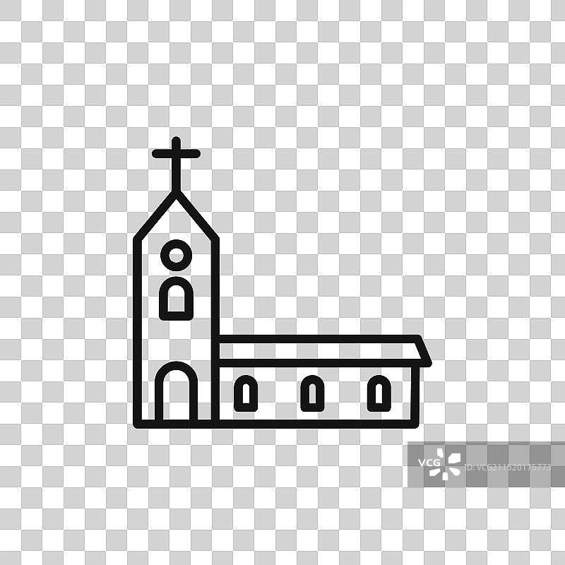 教堂图标标志轮廓图片素材