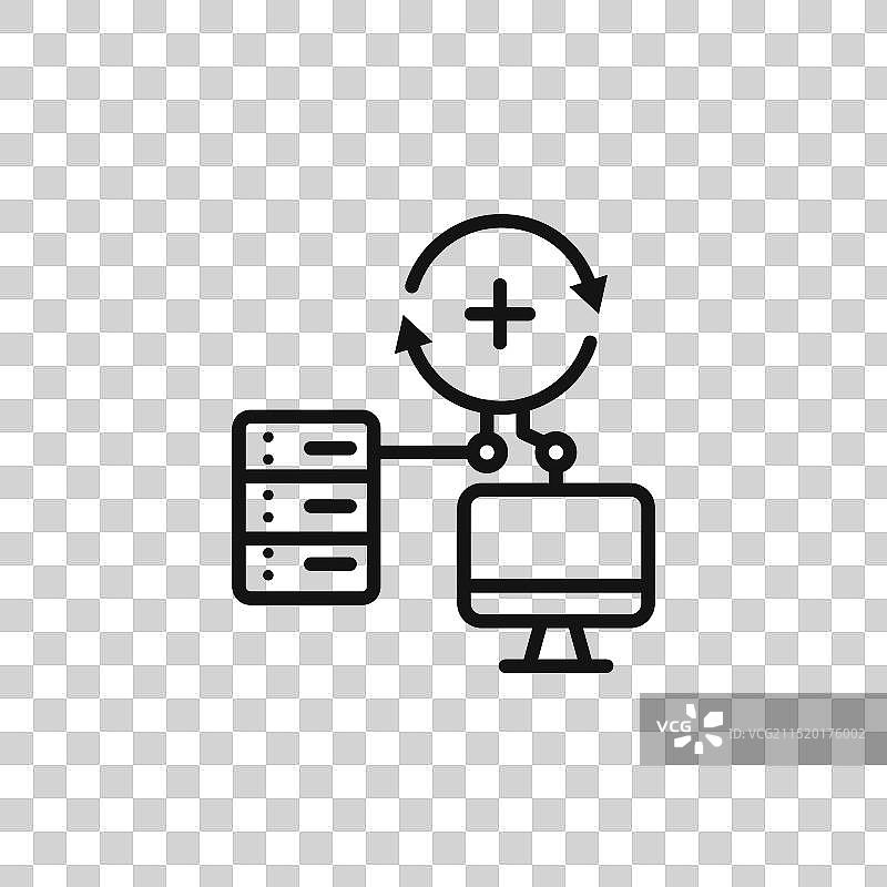 数据同步图标标志轮廓图片素材