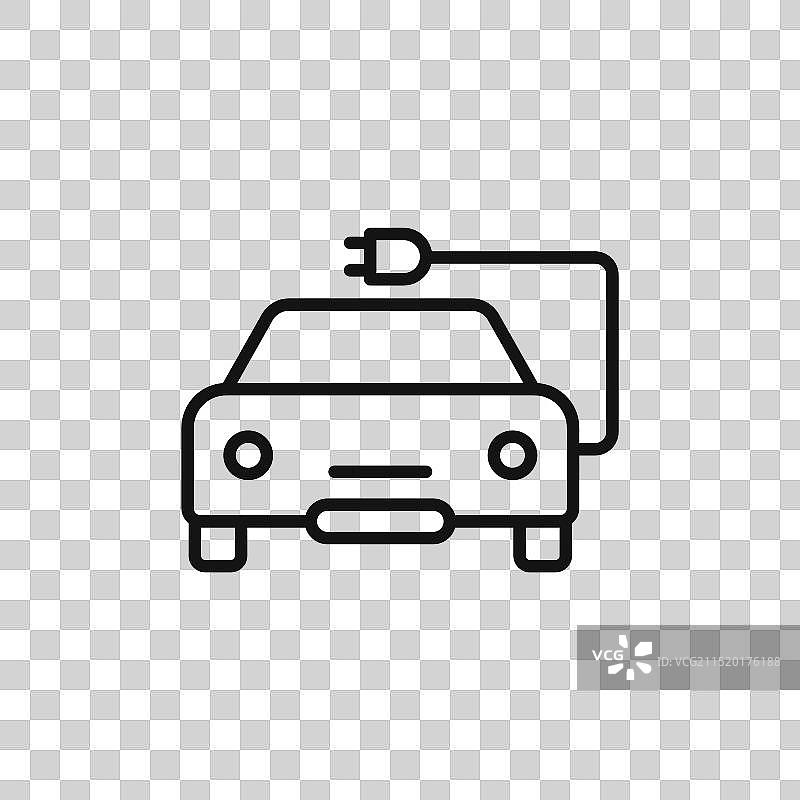 电动汽车充电图标标志轮廓图片素材