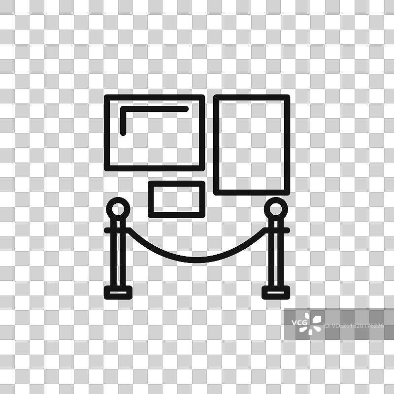 展览图标标志轮廓图片素材