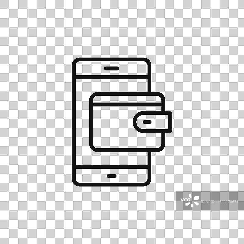 手机支付图标标志轮廓图片素材