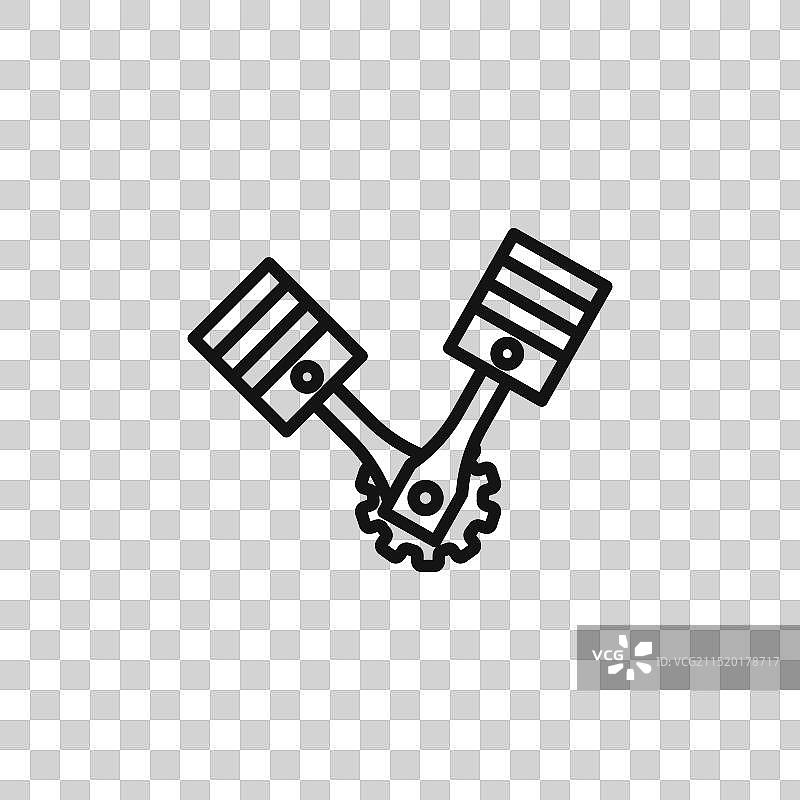 活塞图标标志轮廓设计图片素材
