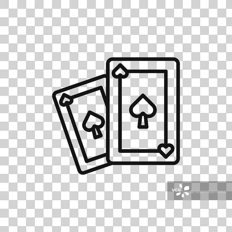 扑克牌图标标志轮廓图片素材