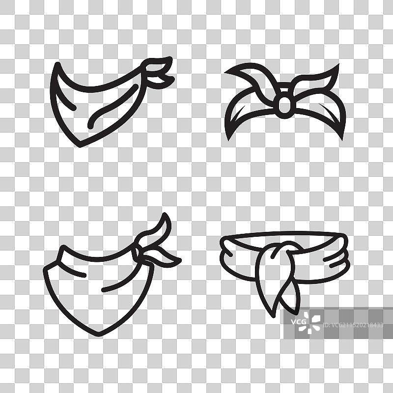 头巾图标符号图片素材