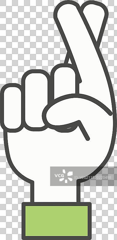 手持交叉手指图标图片素材