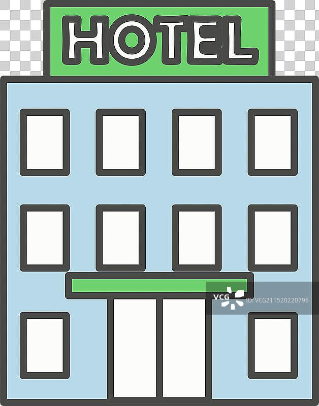 酒店建筑图标图片素材