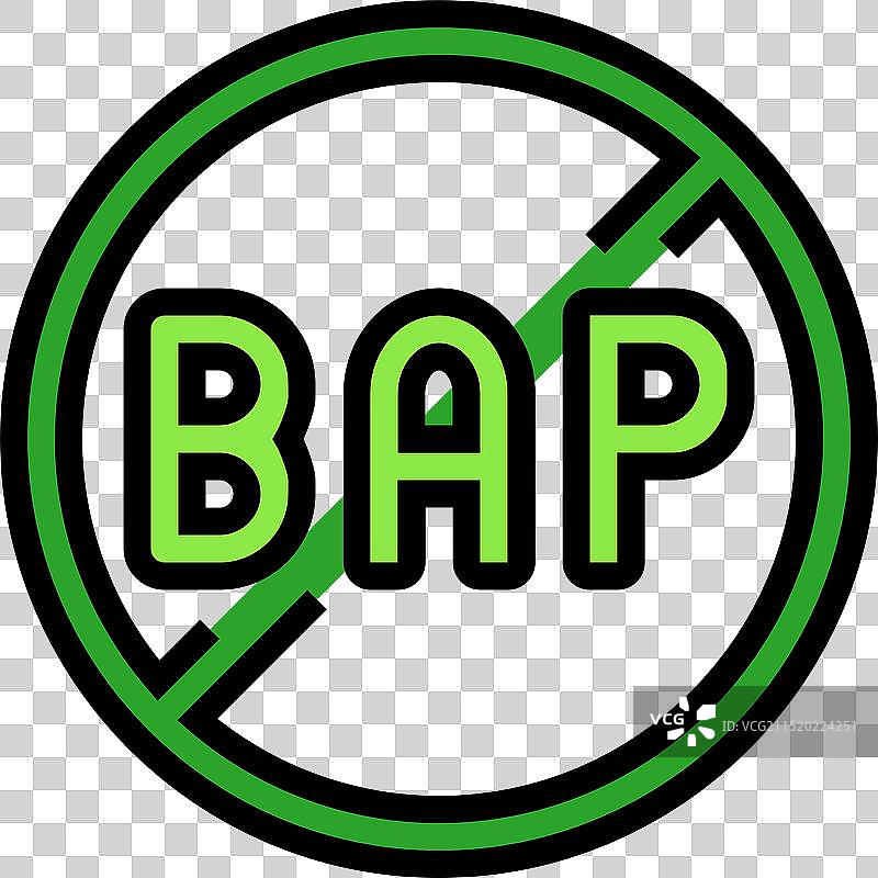 不含BPA产品标签警告彩色图标图片素材