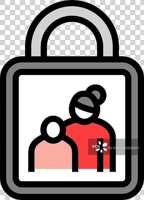 家长控制产品标签警示彩色图标图片素材